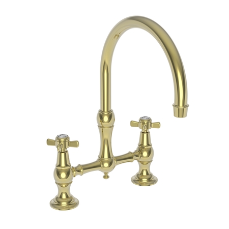 NEWPORT BRASS Kitchen Bridge Faucet in Polished Brass Uncoated (Living) 9455/03N